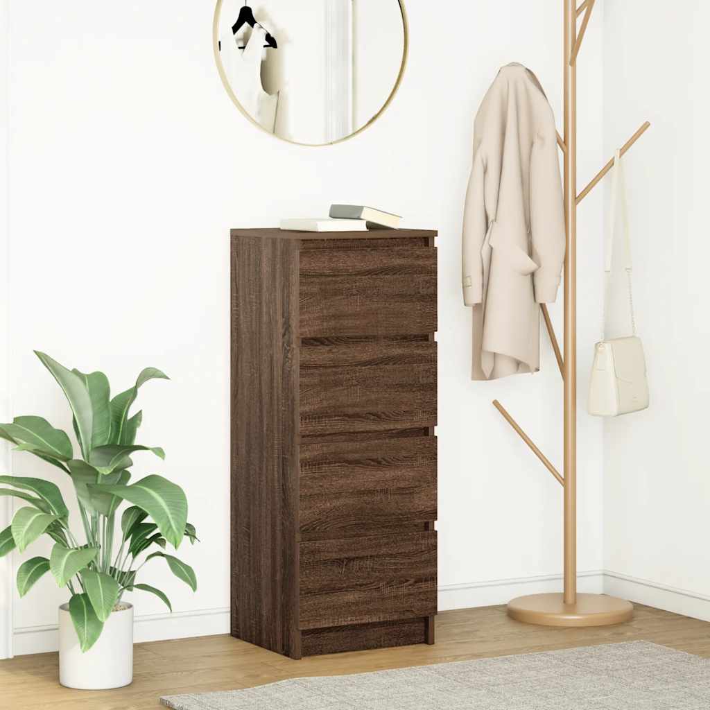 vidaXL Bufetă Stejar maro 37,5x35x99 cm Lemn prelucrat vidaXL Bufetă Stejar maro 37,5x35x99 cm Lemn prelucrat