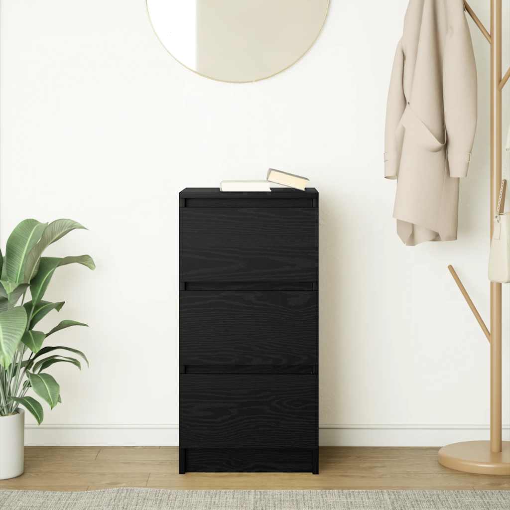vidaXL Bufetă Stejar negru 37,5x35x76 cm Lemn prelucrat vidaXL Bufetă Stejar negru 37,5x35x76 cm Lemn prelucrat