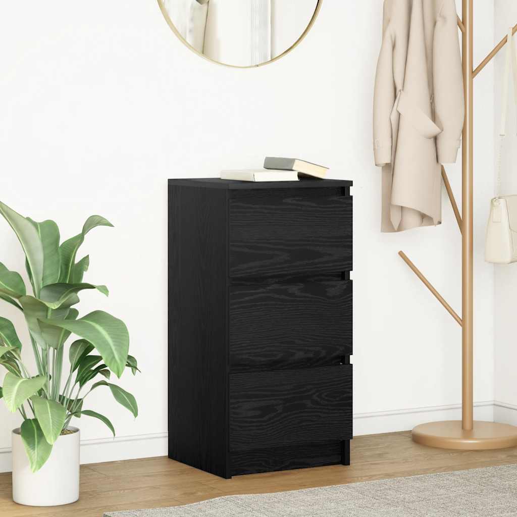 vidaXL Bufetă Stejar negru 37,5x35x76 cm Lemn prelucrat vidaXL Bufetă Stejar negru 37,5x35x76 cm Lemn prelucrat