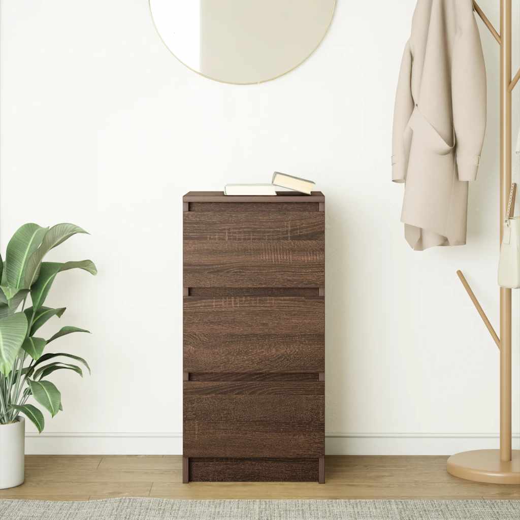 vidaXL Bufetă Stejar maro 37,5x35x76 cm Lemn prelucrat vidaXL Bufetă Stejar maro 37,5x35x76 cm Lemn prelucrat