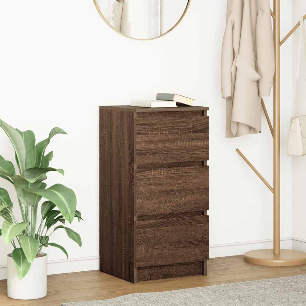 vidaXL Bufetă Stejar maro 37,5x35x76 cm Lemn prelucrat vidaXL Bufetă Stejar maro 37,5x35x76 cm Lemn prelucrat