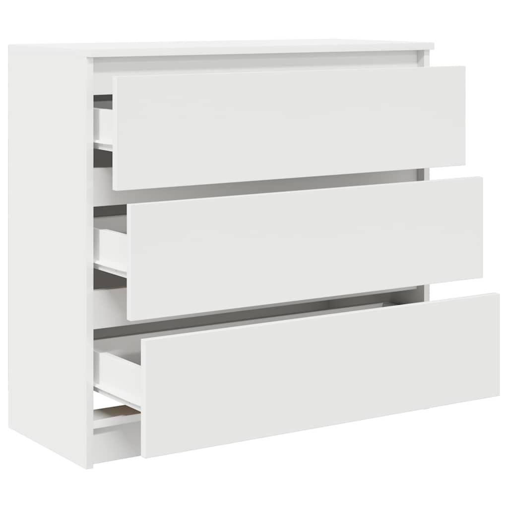 vidaXL Bufetă albă 80x35x76 cm din lemn prelucrat vidaXL Bufetă albă 80x35x76 cm din lemn prelucrat