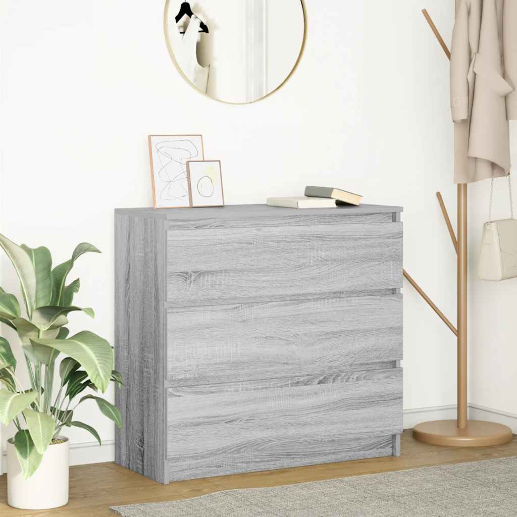 vidaXL Bufetă gri Sonoma 80x35x76 cm Lemn prelucrat vidaXL Bufetă gri Sonoma 80x35x76 cm Lemn prelucrat