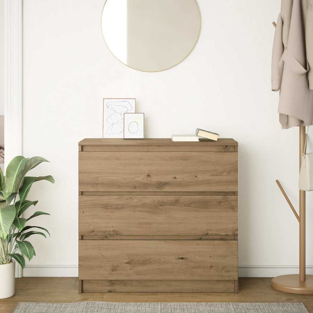 vidaXL Bufetă Stejar Artisan 80x35x76 cm Lemn prelucrat vidaXL Bufetă Stejar Artisan 80x35x76 cm Lemn prelucrat