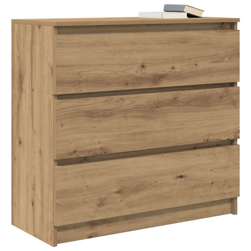 vidaXL Bufetă Stejar Artisan 80x35x76 cm Lemn prelucrat vidaXL Bufetă Stejar Artisan 80x35x76 cm Lemn prelucrat