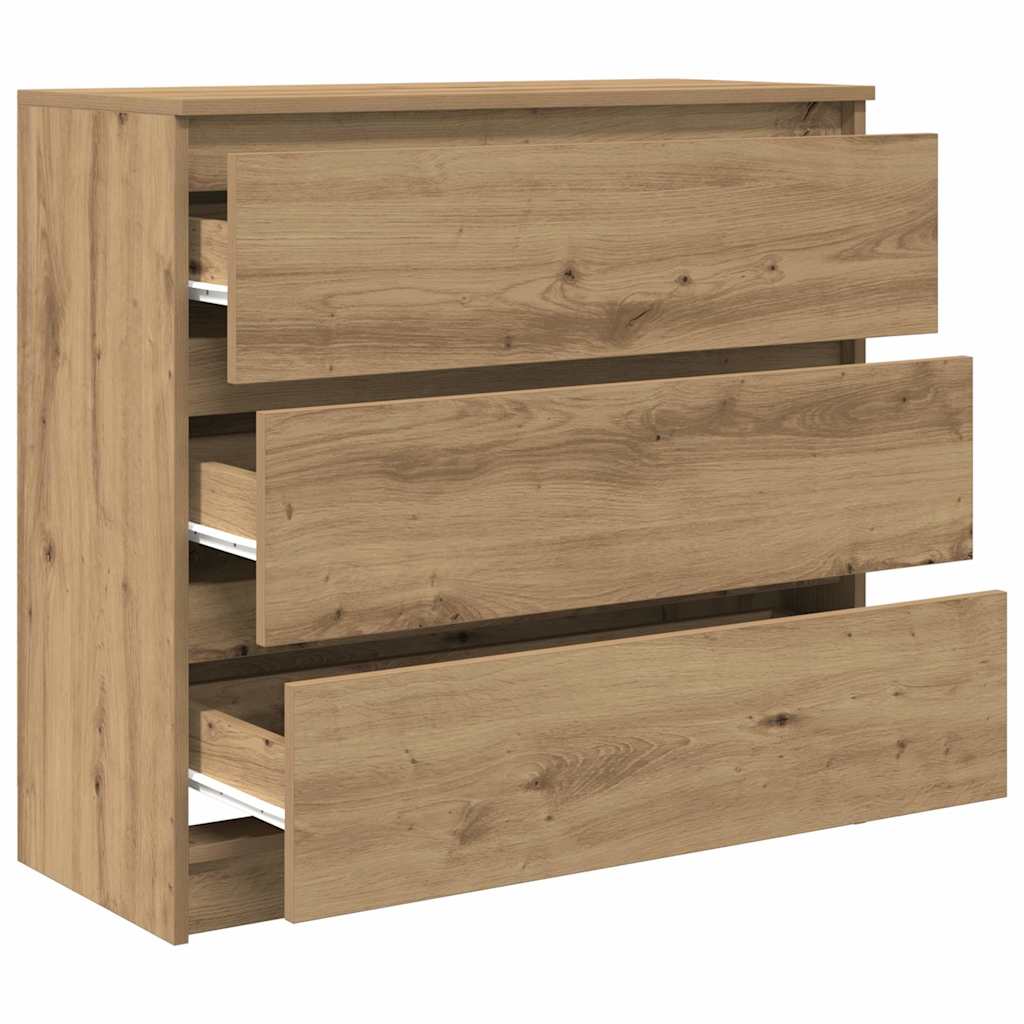 vidaXL Bufetă Stejar Artisan 80x35x76 cm Lemn prelucrat vidaXL Bufetă Stejar Artisan 80x35x76 cm Lemn prelucrat