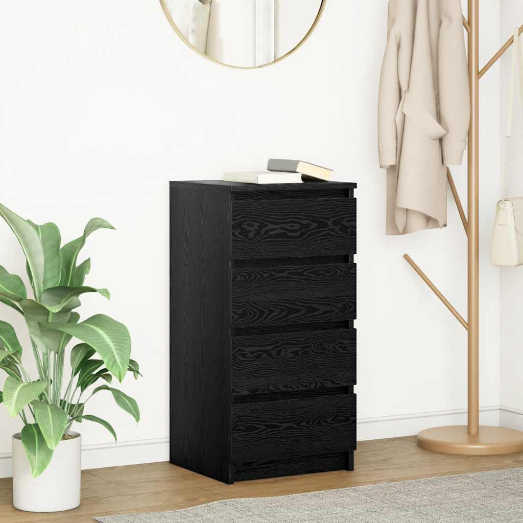 vidaXL Bufetă Stejar negru 37,5x35x76 cm Lemn prelucrat vidaXL Bufetă Stejar negru 37,5x35x76 cm Lemn prelucrat