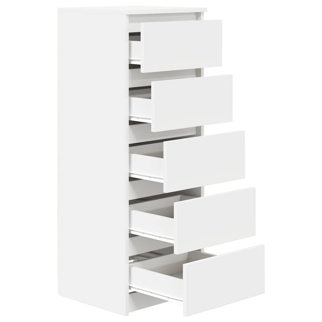 vidaXL Bufetă cu sertare Alb 37,5x35x99 cm Lemn prelucrat