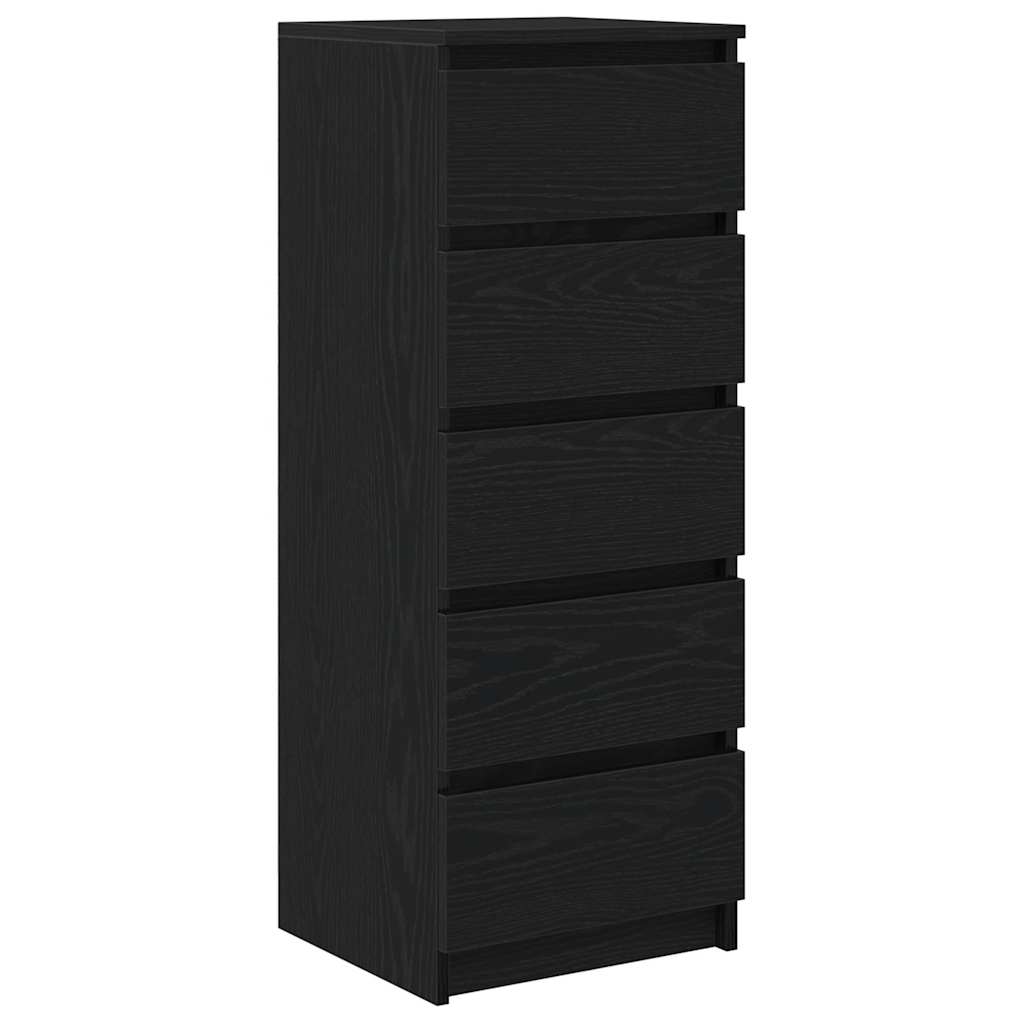 vidaXL Bufetă cu sertare Stejar negru 37,5x35x99 cm Lemn prelucrat