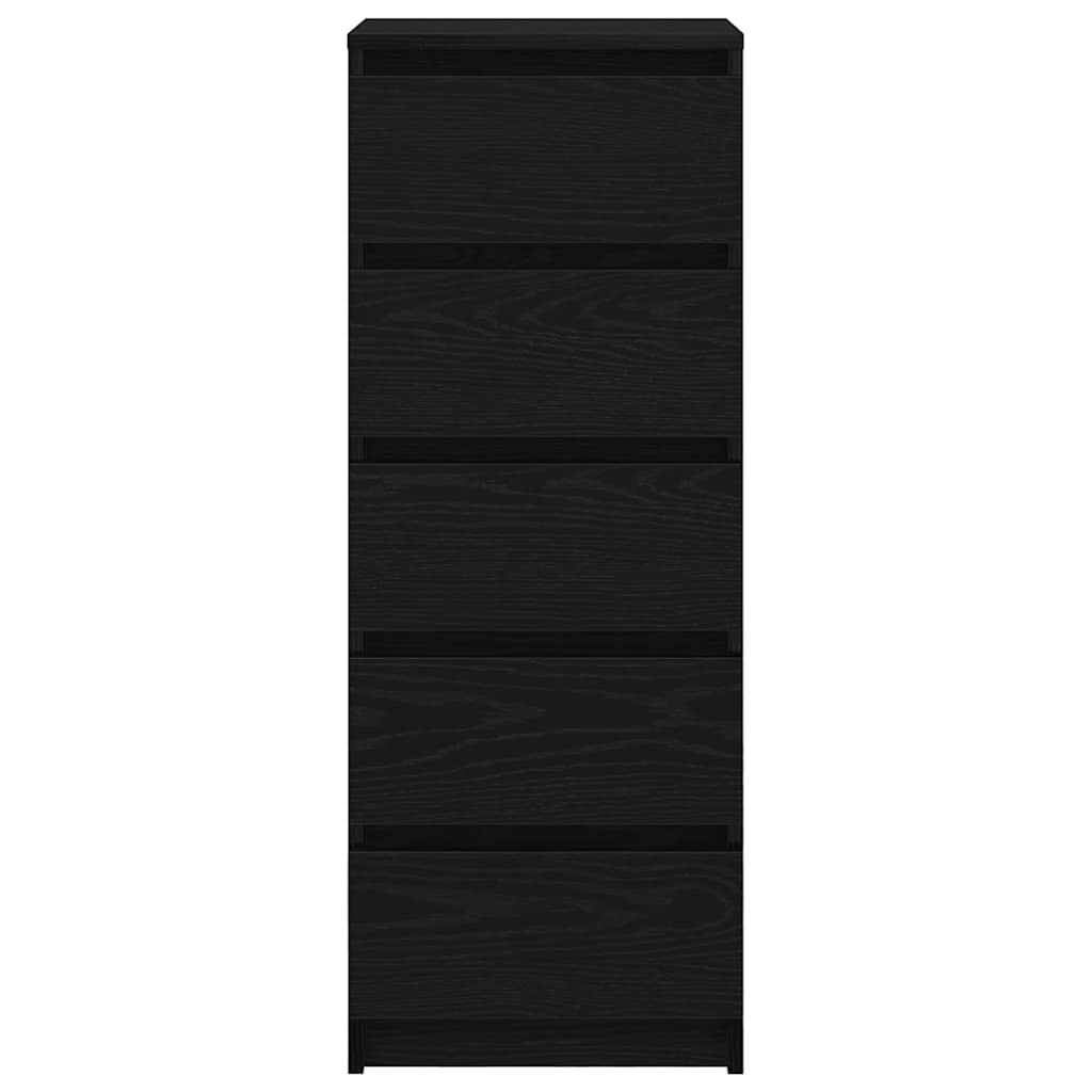 vidaXL Bufetă cu sertare Stejar negru 37,5x35x99 cm Lemn prelucrat
