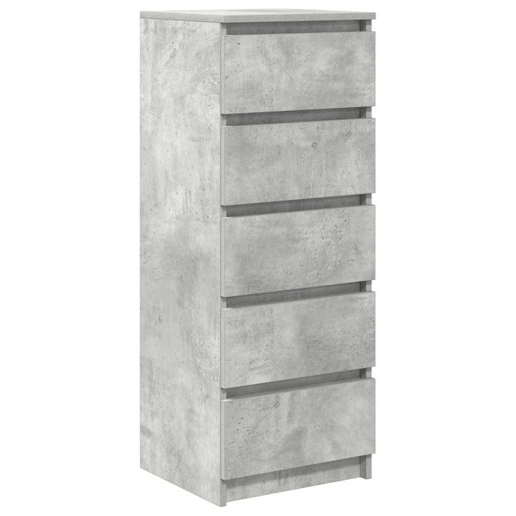 vidaXL Bufetă cu sertare Gri beton 37,5x35x99 cm Lemn prelucrat