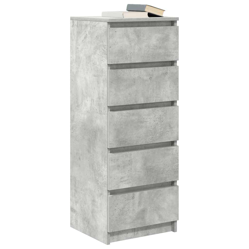 vidaXL Bufetă cu sertare Gri beton 37,5x35x99 cm Lemn prelucrat
