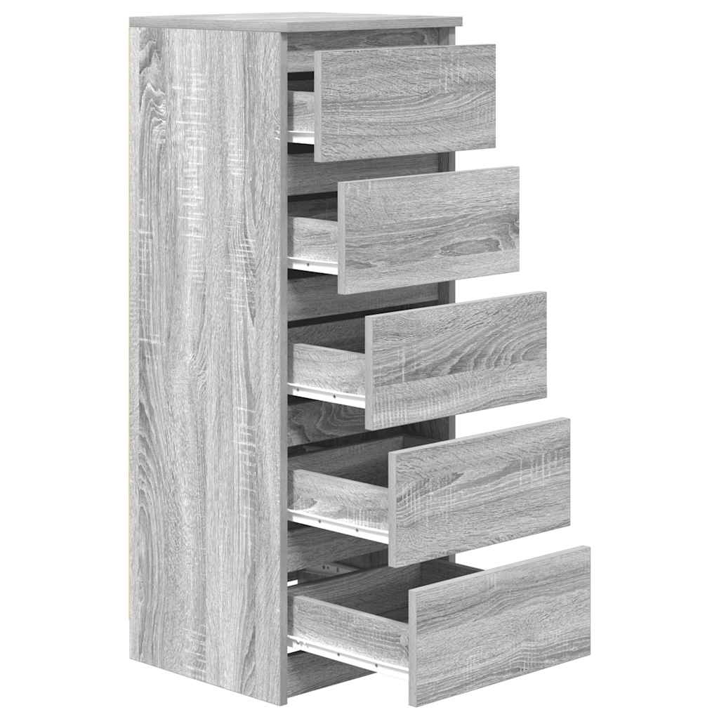 vidaXL Bufetă cu sertare Gri Sonoma 37,5x35x99 cm Lemn prelucrat