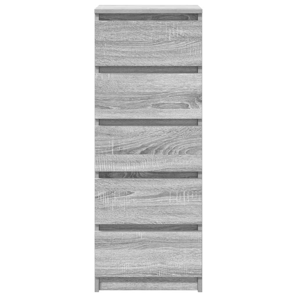 vidaXL Bufetă cu sertare Gri Sonoma 37,5x35x99 cm Lemn prelucrat