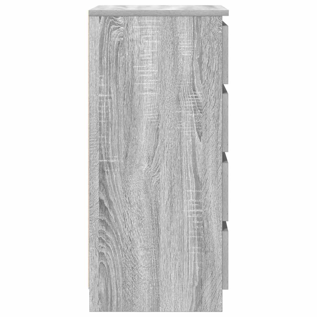 vidaXL Bufetă cu sertare Gri Sonoma 37,5x35x99 cm Lemn prelucrat
