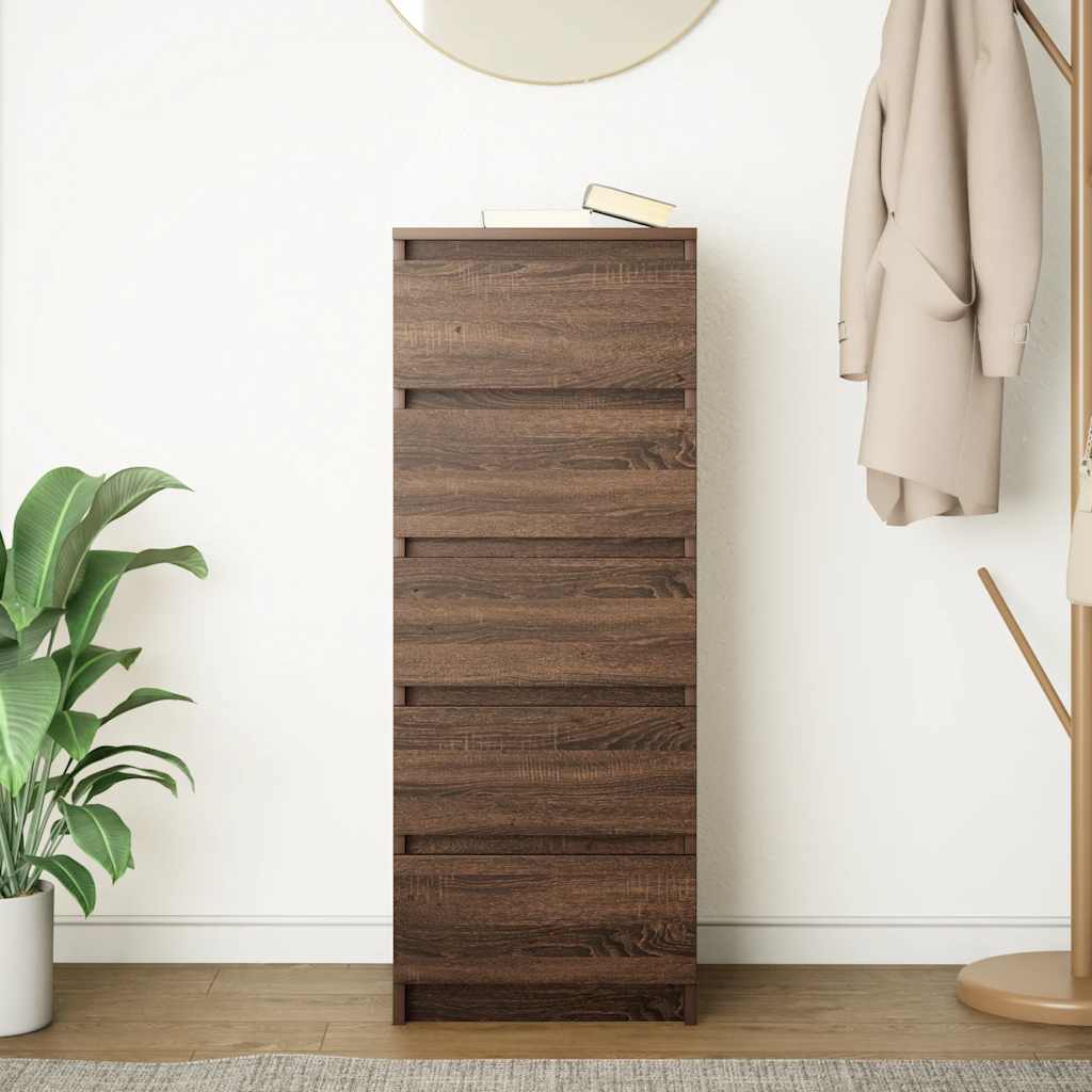 vidaXL Bufetă cu sertare Stejar maro 37,5x35x99 cm Lemn prelucrat