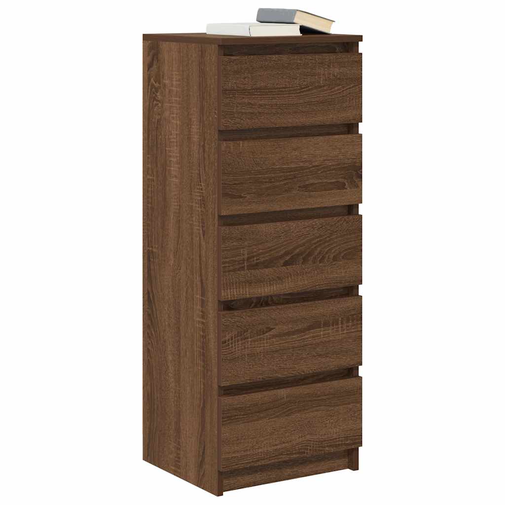 vidaXL Bufetă cu sertare Stejar maro 37,5x35x99 cm Lemn prelucrat
