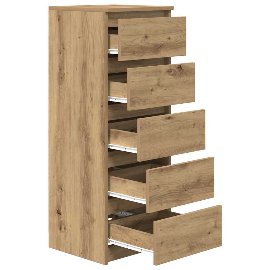 vidaXL Bufetă cu sertare Stejar Artisan 37,5x35x99 cm Lemn prelucrat
