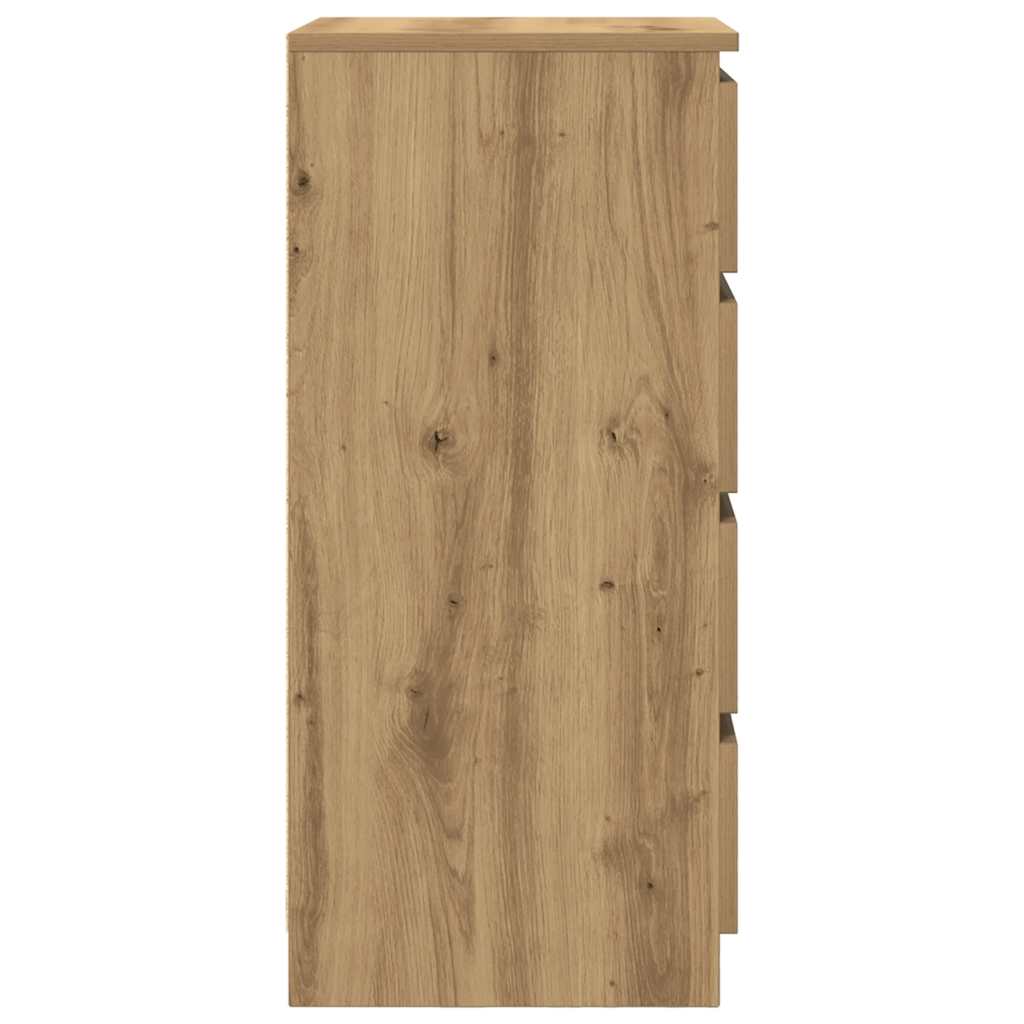 vidaXL Bufetă cu sertare Stejar Artisan 37,5x35x99 cm Lemn prelucrat