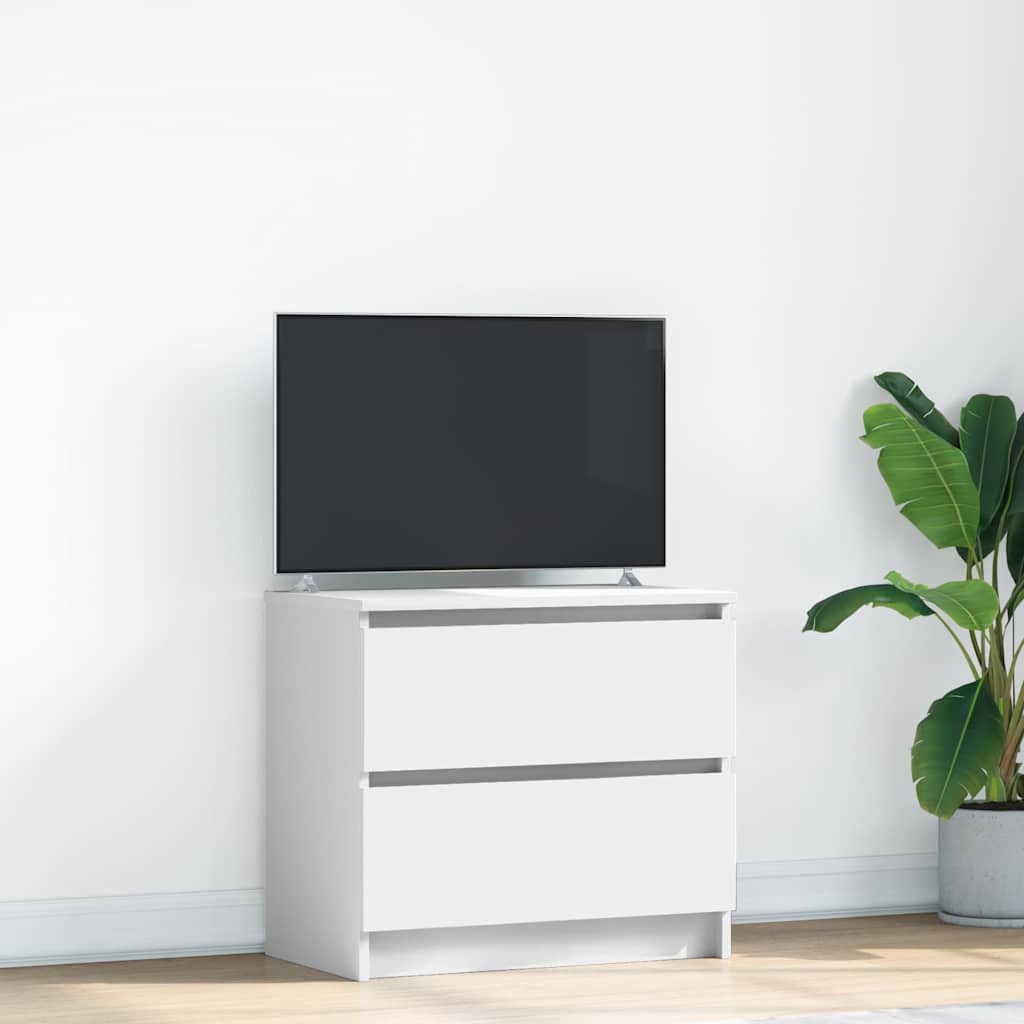 vidaXL Dulap TV, alb, 60x35x54 cm, lemn prelucrat vidaXL Dulap TV, alb, 60x35x54 cm, lemn prelucrat