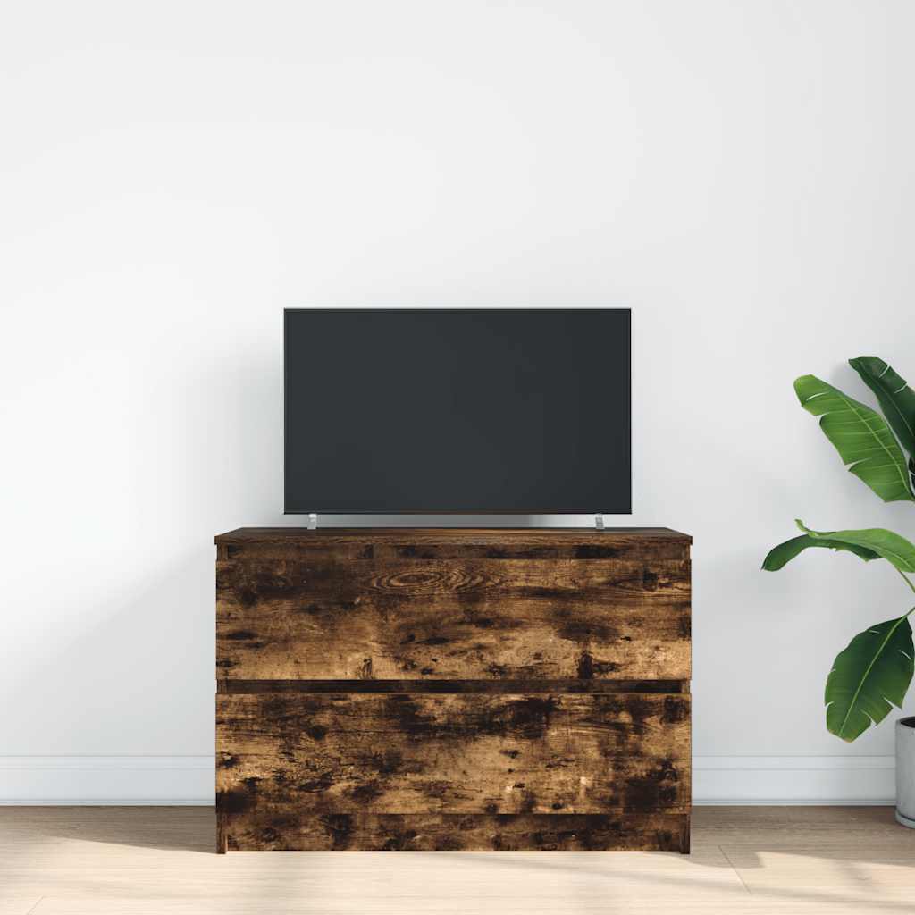 vidaXL Dulap TV Stejar afumat 80x35x54 cm Lemn prelucrat