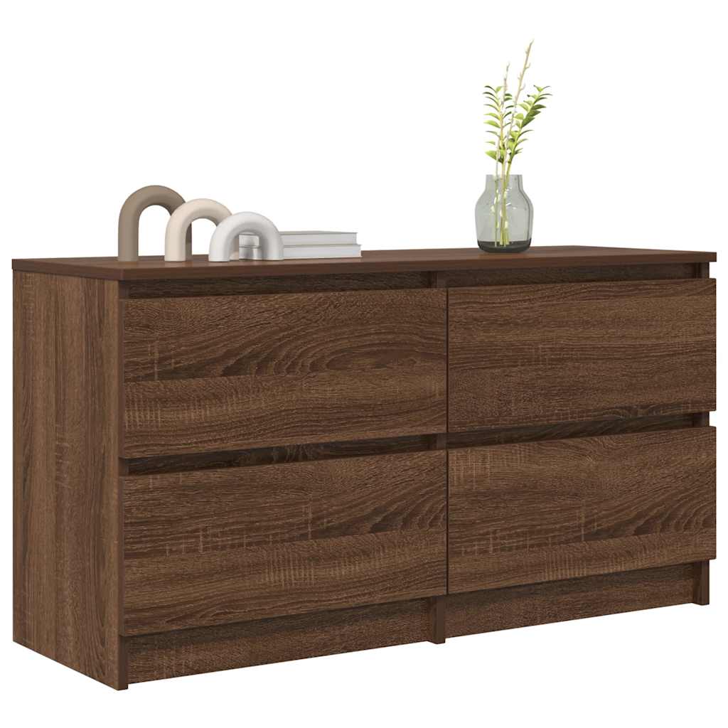 vidaXL Comodă TV, stejar maro, 100x35x54 cm, lemn prelucrat