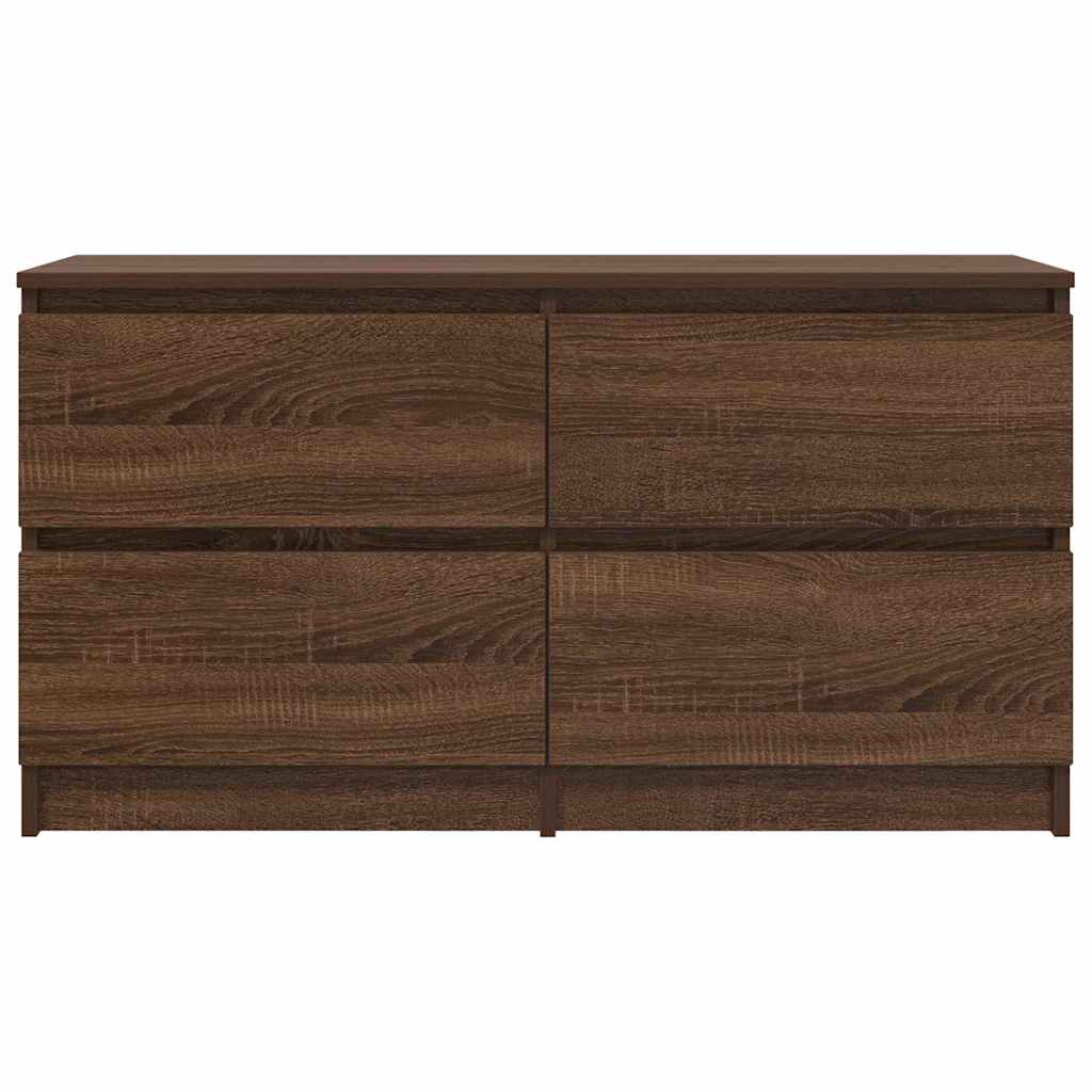 vidaXL Comodă TV, stejar maro, 100x35x54 cm, lemn prelucrat