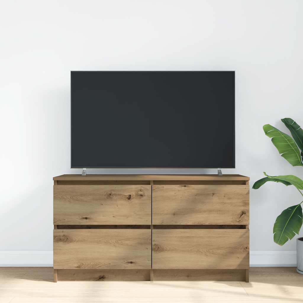 vidaXL Comodă TV, stejar artizanal, 100x35x54 cm, lemn prelucrat vidaXL Comodă TV, stejar artizanal, 100x35x54 cm, lemn prelucrat