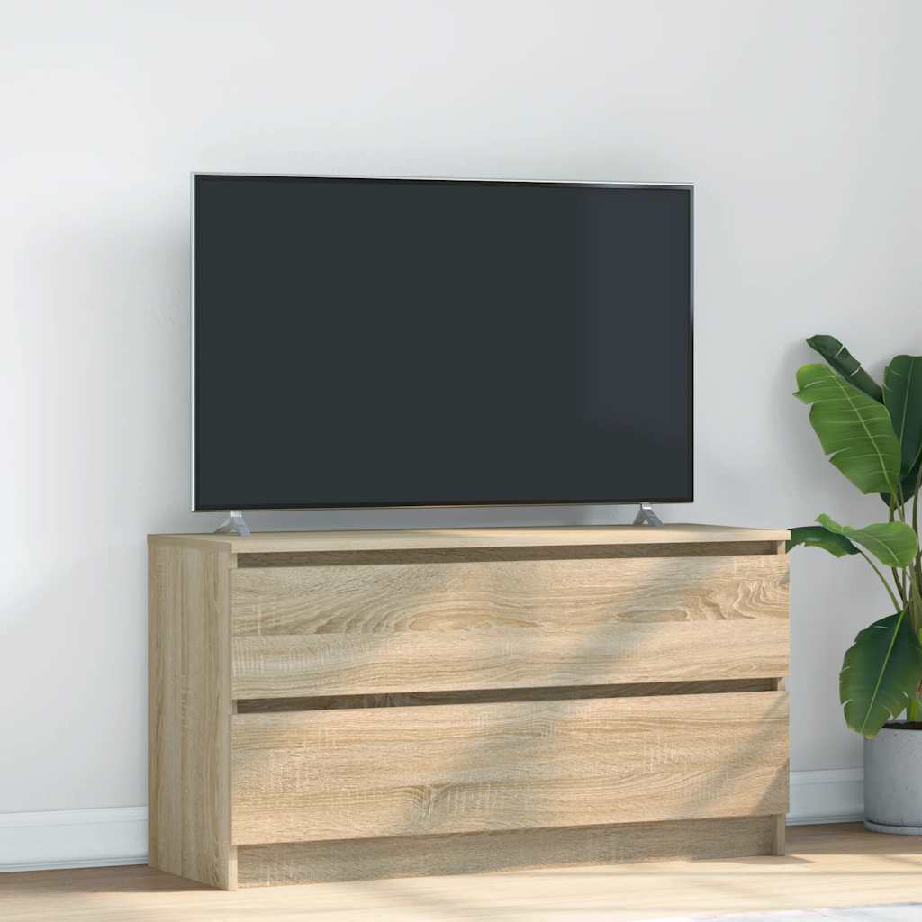 vidaXL Comodă TV, stejar sonoma, 100x35x54 cm, lemn prelucrat vidaXL Comodă TV, stejar sonoma, 100x35x54 cm, lemn prelucrat