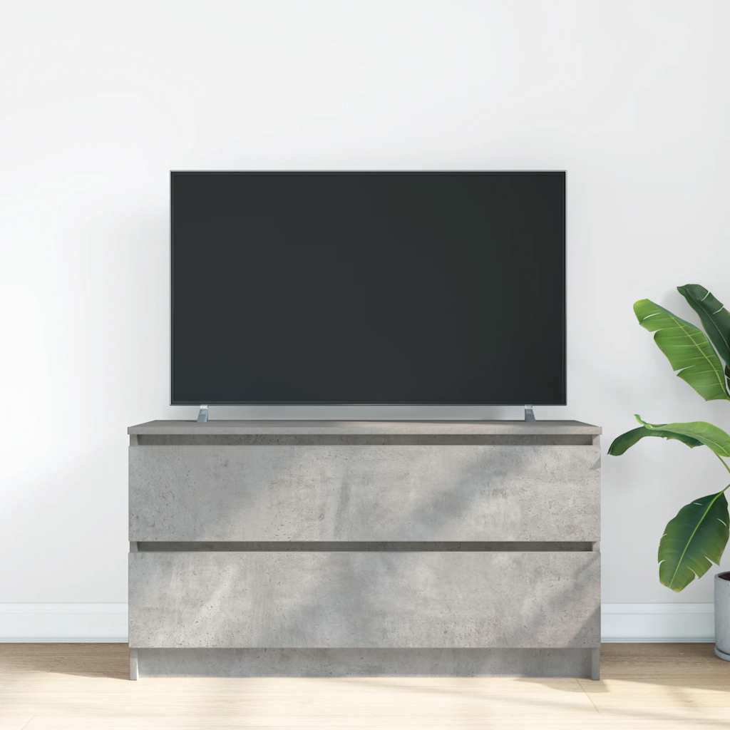 vidaXL Comodă TV, gri beton, 100x35x54 cm, lemn prelucrat