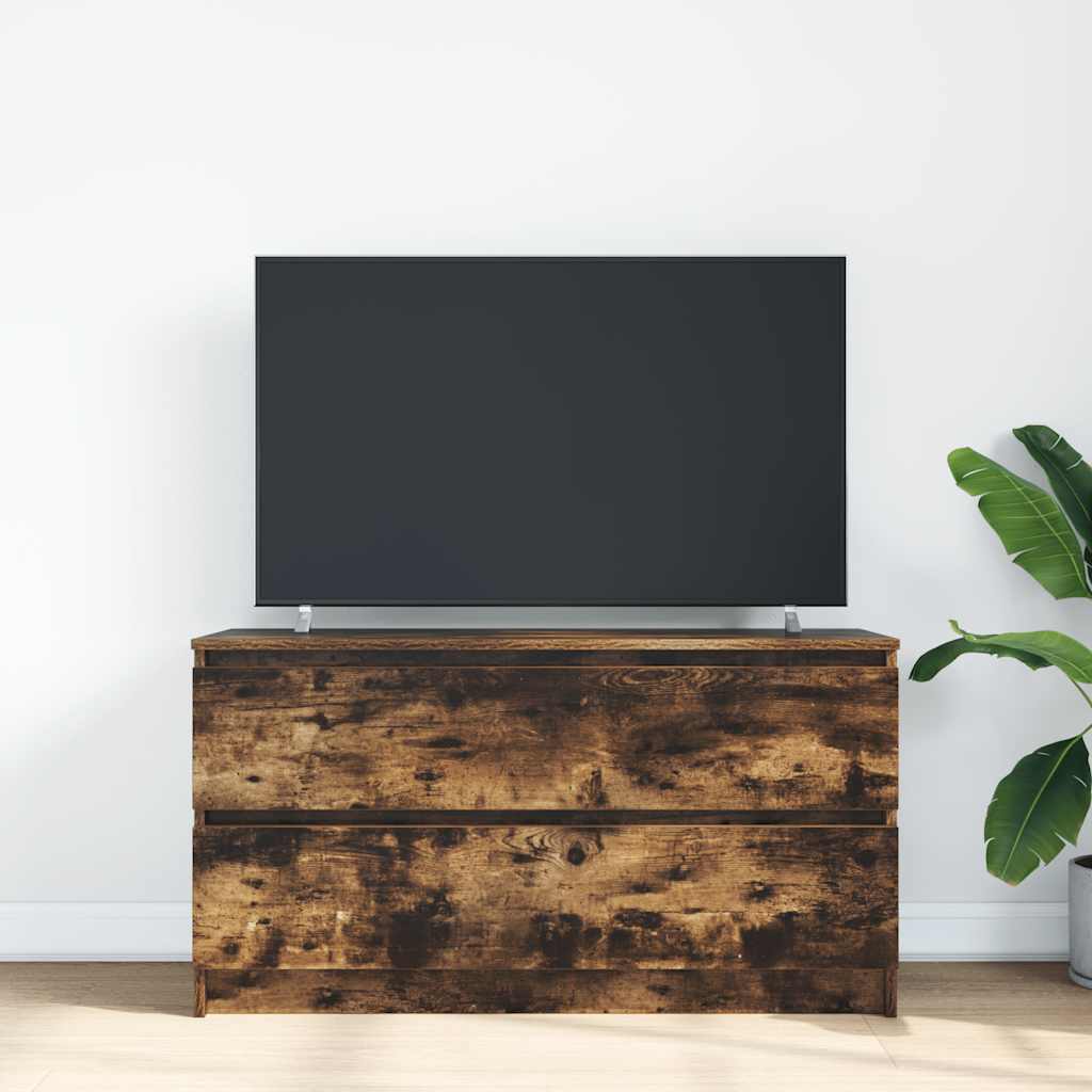 vidaXL Comodă TV, stejar fumuriu, 100x35x54 cm, lemn compozit vidaXL Comodă TV, stejar fumuriu, 100x35x54 cm, lemn compozit