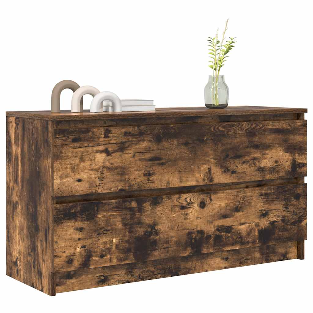 vidaXL Comodă TV, stejar fumuriu, 100x35x54 cm, lemn compozit vidaXL Comodă TV, stejar fumuriu, 100x35x54 cm, lemn compozit