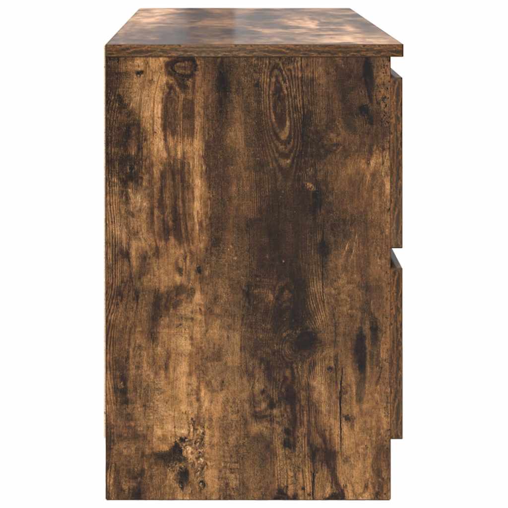 vidaXL Comodă TV, stejar fumuriu, 100x35x54 cm, lemn compozit vidaXL Comodă TV, stejar fumuriu, 100x35x54 cm, lemn compozit