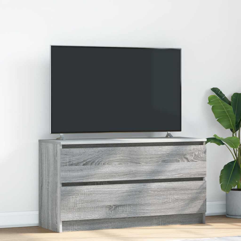 vidaXL Comodă TV, gri sonoma, 100x35x54 cm, lemn compozit vidaXL Comodă TV, gri sonoma, 100x35x54 cm, lemn compozit