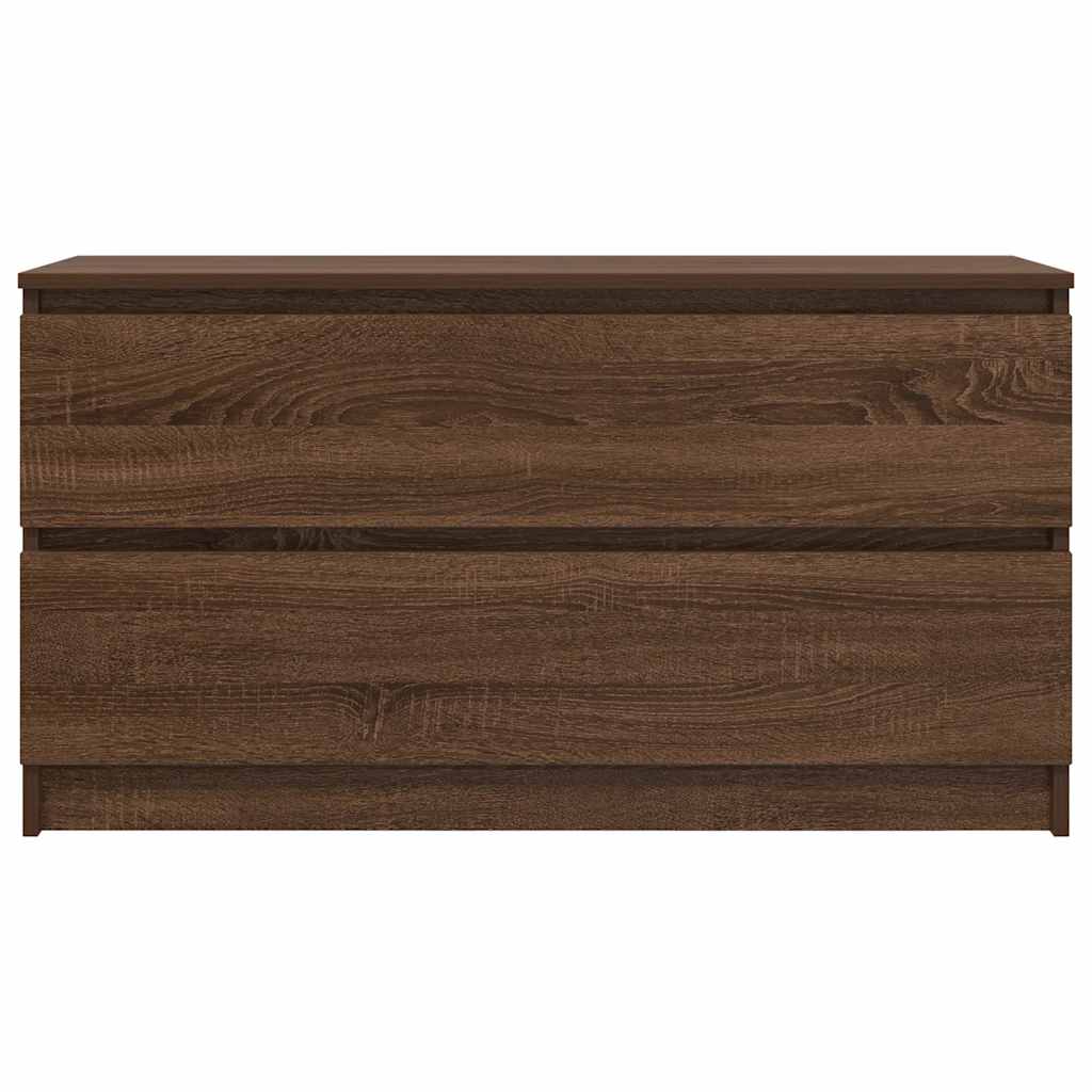 vidaXL Comodă TV, stejar maro, 100x35x54 cm, lemn prelucrat