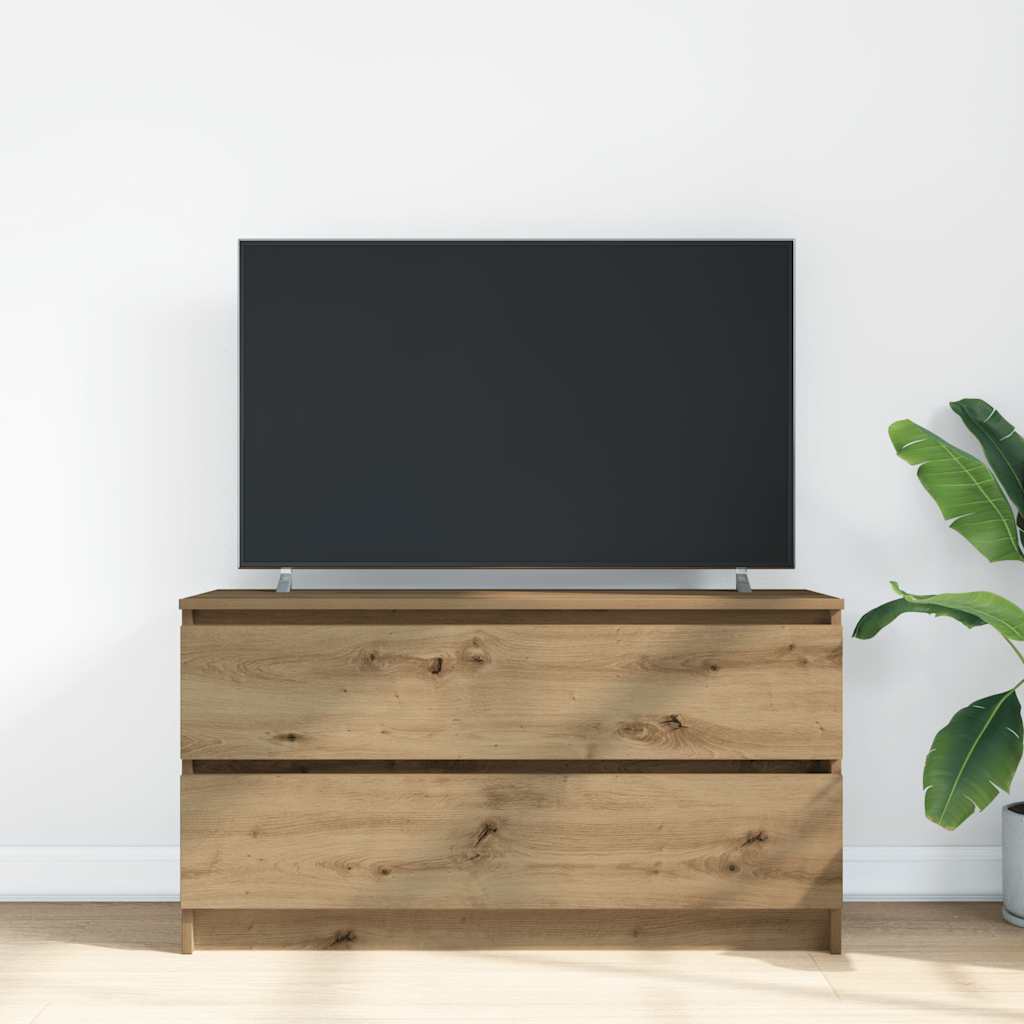 vidaXL Comodă TV, stejar artizanal, 100x35x54 cm, lemn prelucrat vidaXL Comodă TV, stejar artizanal, 100x35x54 cm, lemn prelucrat