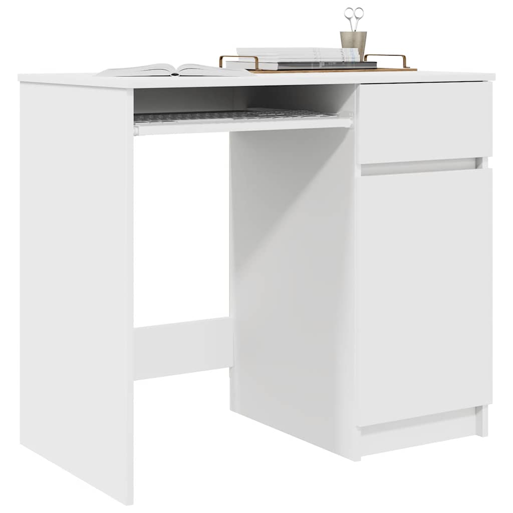 vidaXL Birou alb 86x49x76 cm lemn prelucrat vidaXL Birou alb 86x49x76 cm lemn prelucrat
