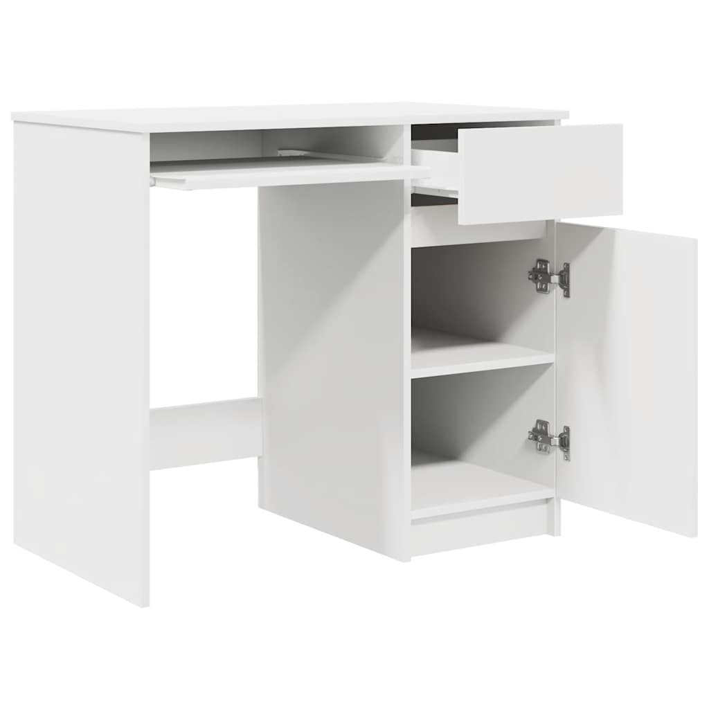 vidaXL Birou alb 86x49x76 cm lemn prelucrat vidaXL Birou alb 86x49x76 cm lemn prelucrat
