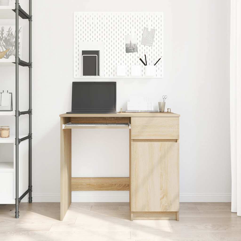 vidaXL Birou Stejar Sonoma 86x49x76 cm Lemn prelucrat