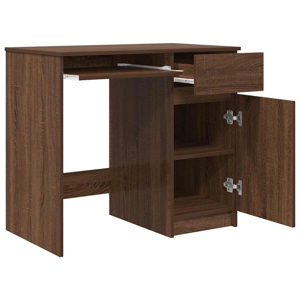 vidaXL Birou Stejar maro 86x49x76 cm Lemn prelucrat