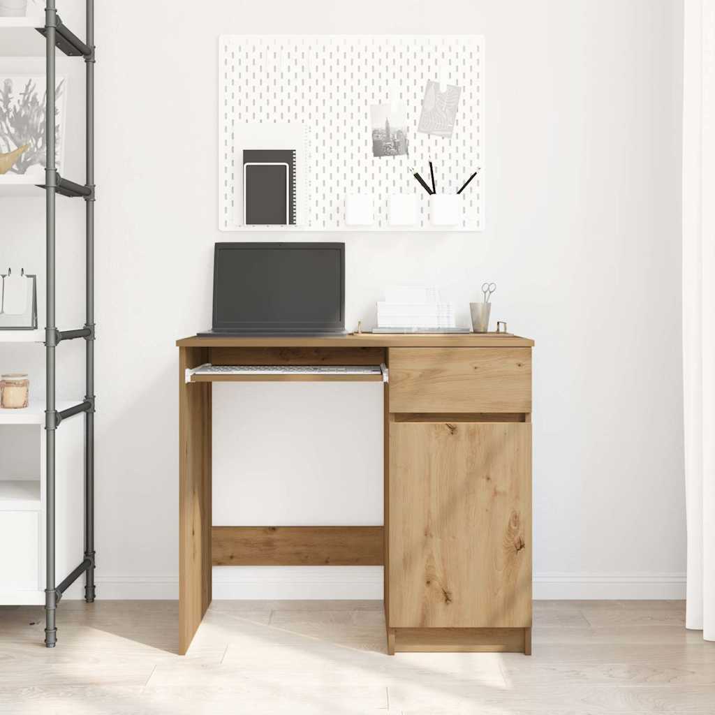 vidaXL Birou Artisan Stejar 86x49x76 cm Lemn prelucrat vidaXL Birou Artisan Stejar 86x49x76 cm Lemn prelucrat