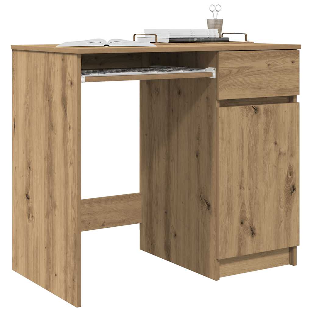 vidaXL Birou Artisan Stejar 86x49x76 cm Lemn prelucrat vidaXL Birou Artisan Stejar 86x49x76 cm Lemn prelucrat