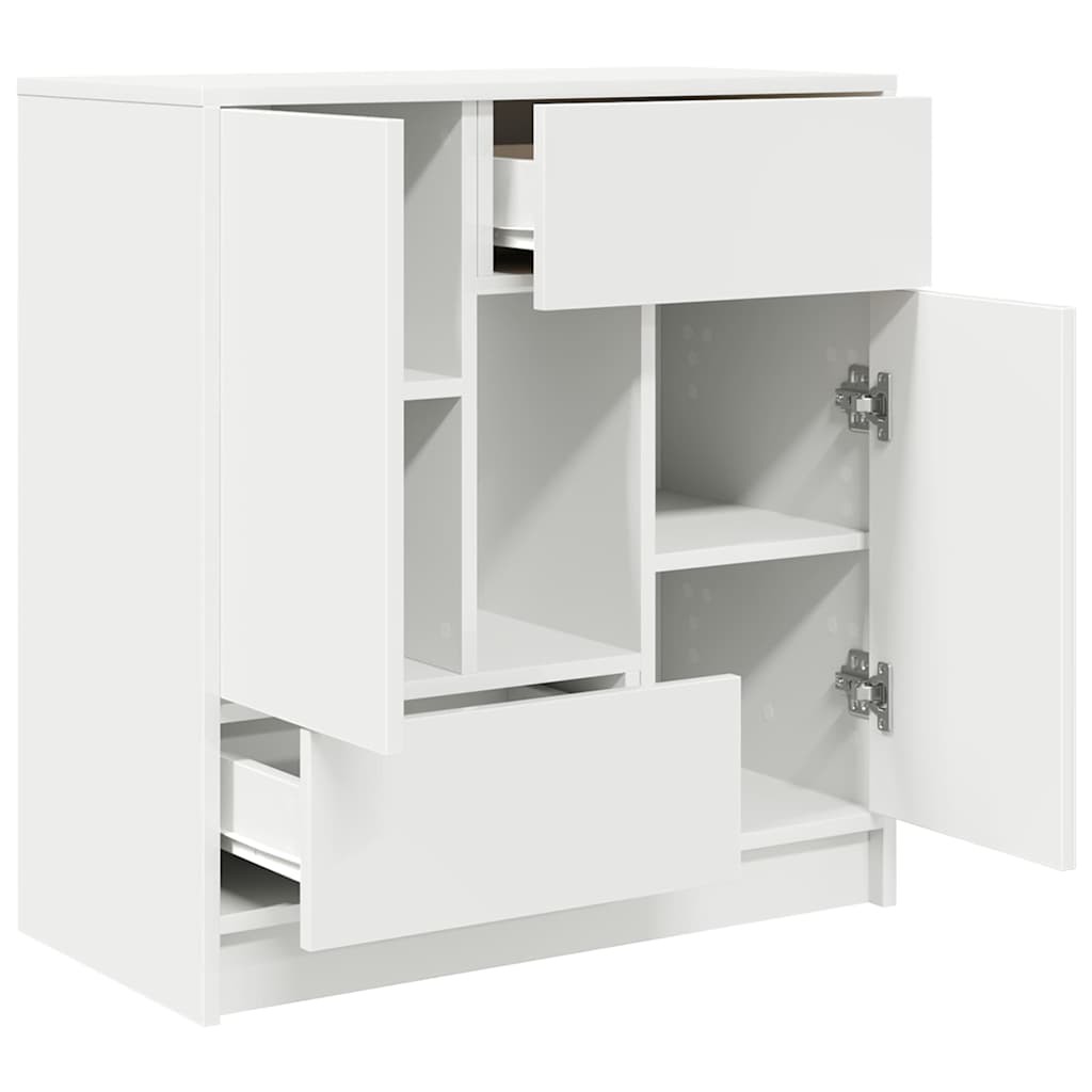 vidaXL Bufetă cu sertare și uși alb 70,5x34x74,5 cm