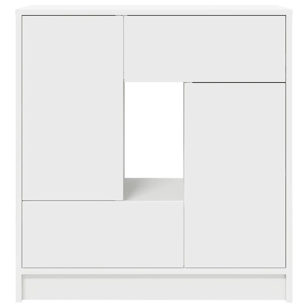 vidaXL Bufetă cu sertare și uși alb 70,5x34x74,5 cm