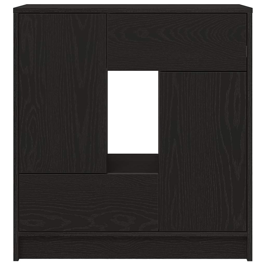 vidaXL Bufetă cu sertare și uși Stejar negru 70,5x34x74,5 cm