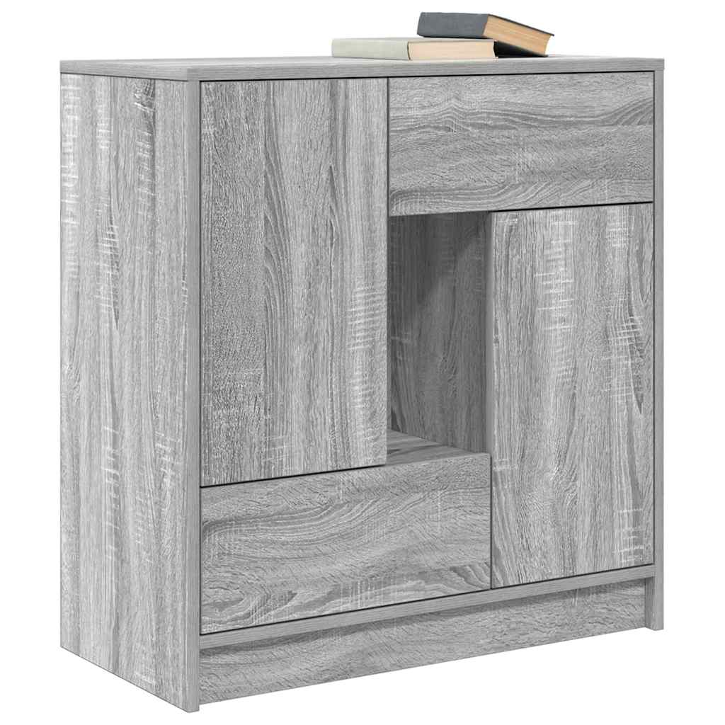 vidaXL Bufetă cu sertare și uși Gri Sonoma 70,5x34x74,5 cm