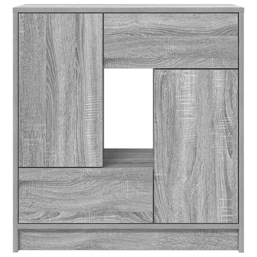 vidaXL Bufetă cu sertare și uși Gri Sonoma 70,5x34x74,5 cm