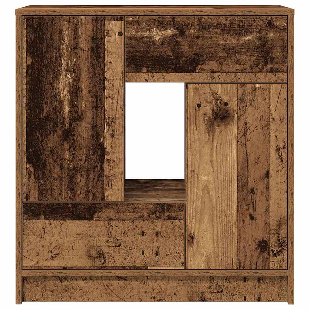 vidaXL Bufetă cu sertare și uși Lemn vechi 70,5x34x74,5 cm