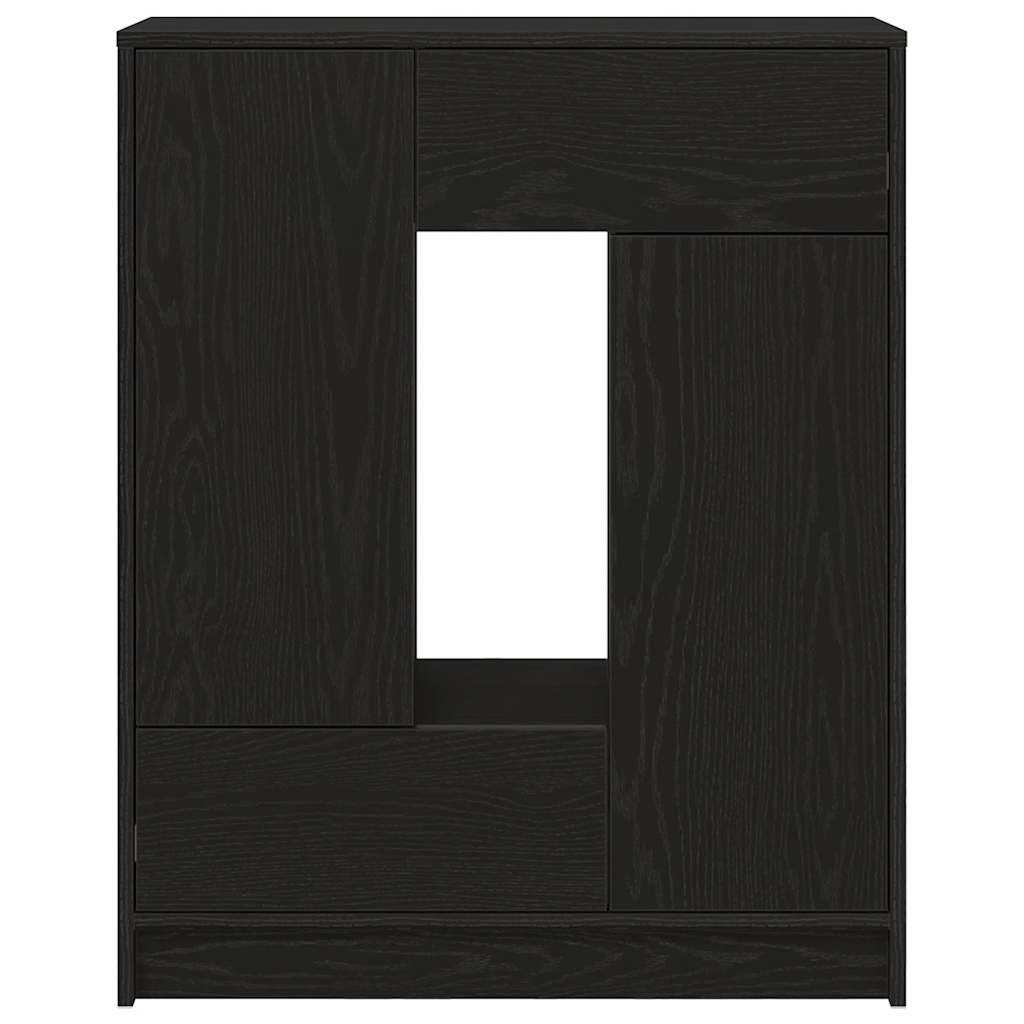 vidaXL Bufetă cu sertare și uși Stejar negru 73x31x90 cm