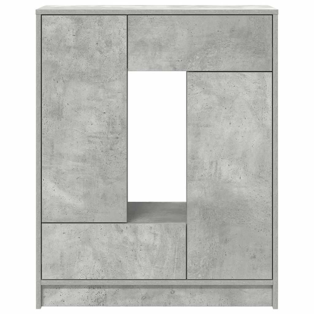 vidaXL Bufetă cu sertare și uși Gri beton 73x31x90 cm
